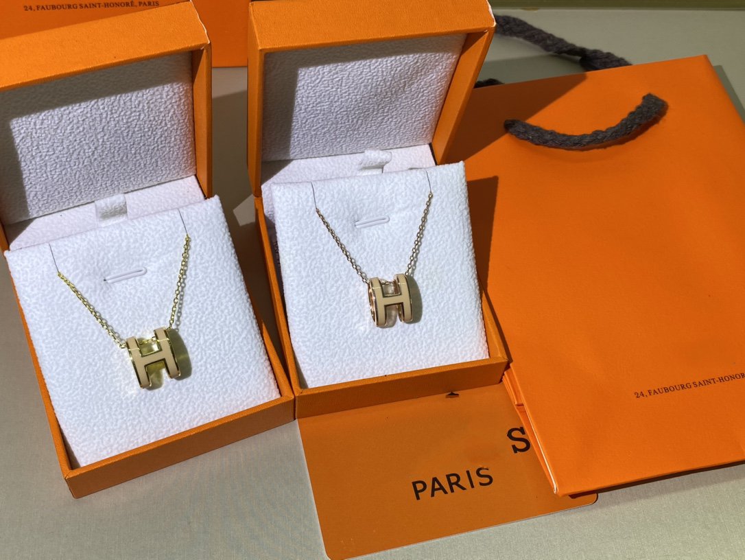 [Marin]COLLIER OR ÉMAIL JAUNE CLIC HM