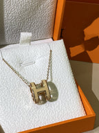 [Marin]HM CLIC YELLOW ENAMEL GOLD NECKLACE