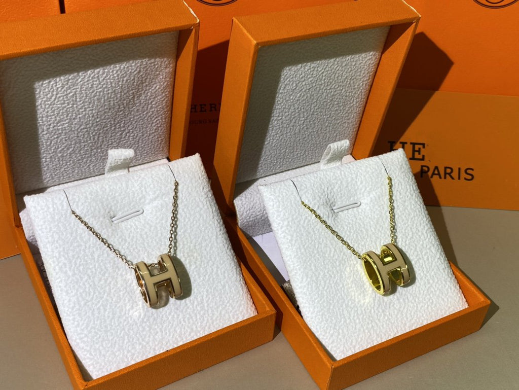 [Marin]HM CLIC YELLOW ENAMEL GOLD NECKLACE