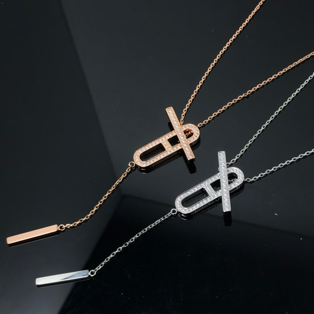 [Marin]HM COLLIER PLATINE OR ROSE DIAMANT