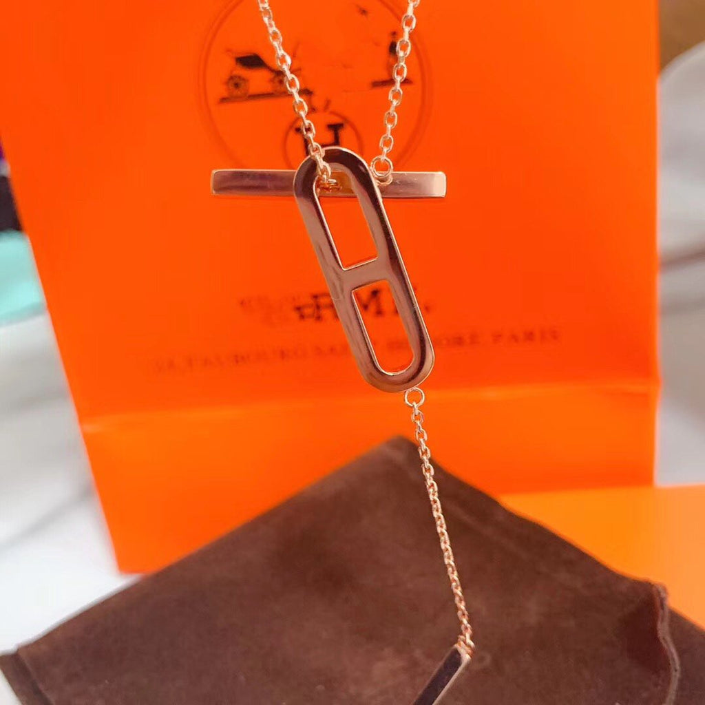 [Marin]HM NECKLACE PLATINUM ROSE GOLD DIAMOND