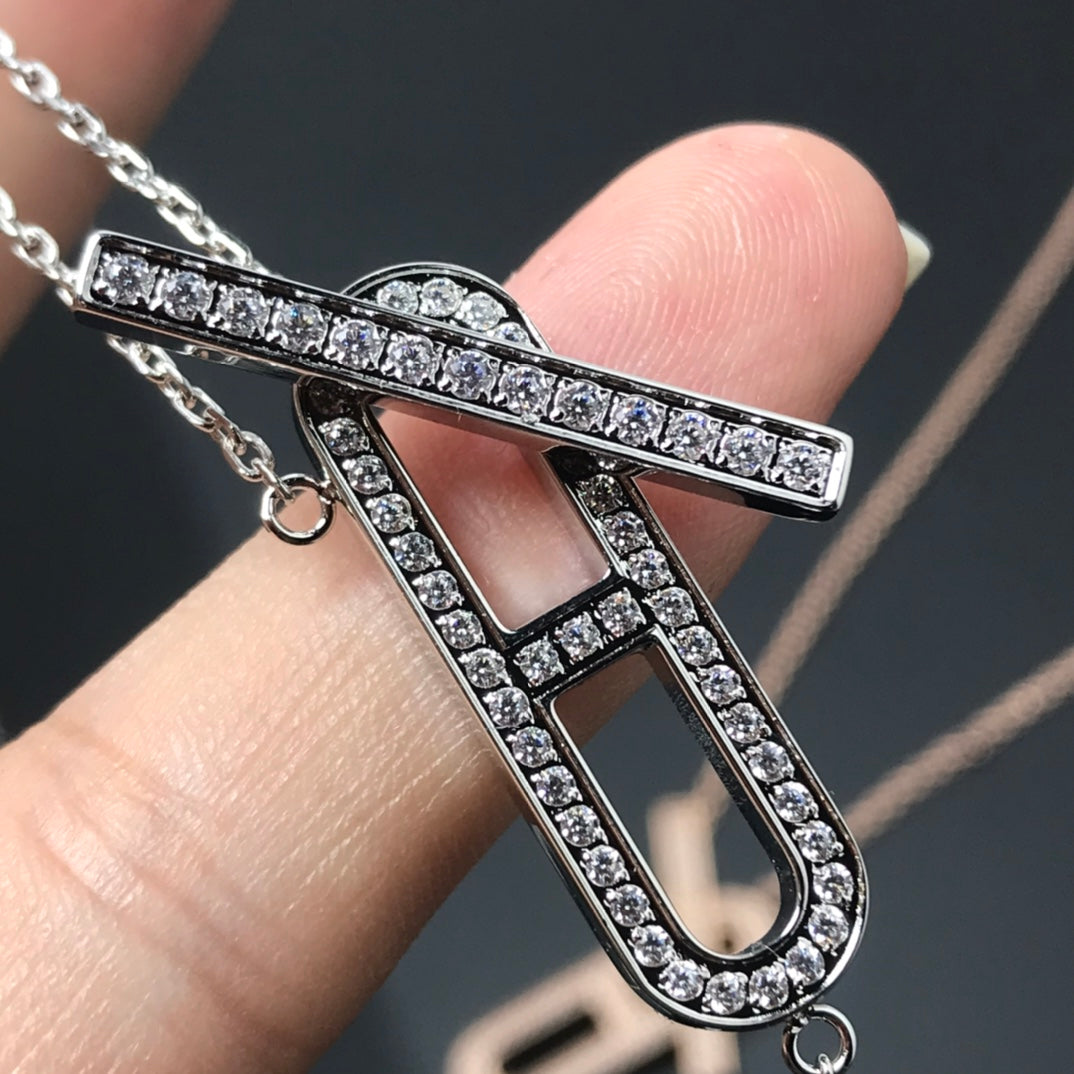 [Marin]HM NECKLACE PLATINUM ROSE GOLD DIAMOND