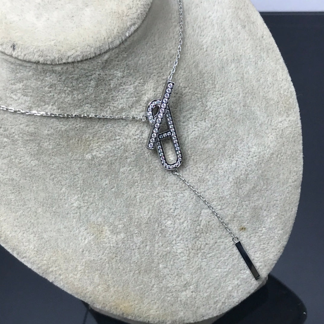 [Marin]HM NECKLACE PLATINUM ROSE GOLD DIAMOND