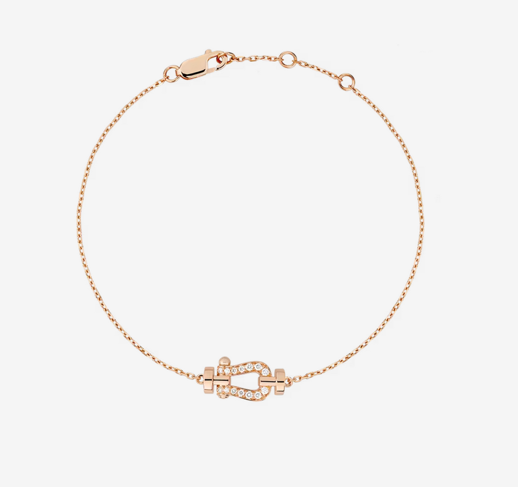 [Marin]MODÈLE MINI CHAÎNE À MAILLONS À BOUCLE ENTIÈREMENT DIAMANTÉE FORCE 10
