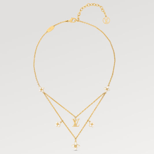 [Marin]FLOWERGRAM GOLD MOP DOUBLE ROW NECKLACE