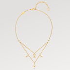 [Marin]FLOWERGRAM GOLD MOP DOUBLE ROW NECKLACE