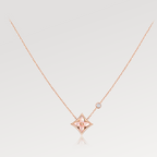 [Marin]STAR PINK MOP 1 DIAMOND PINK GOLD NECKLACE