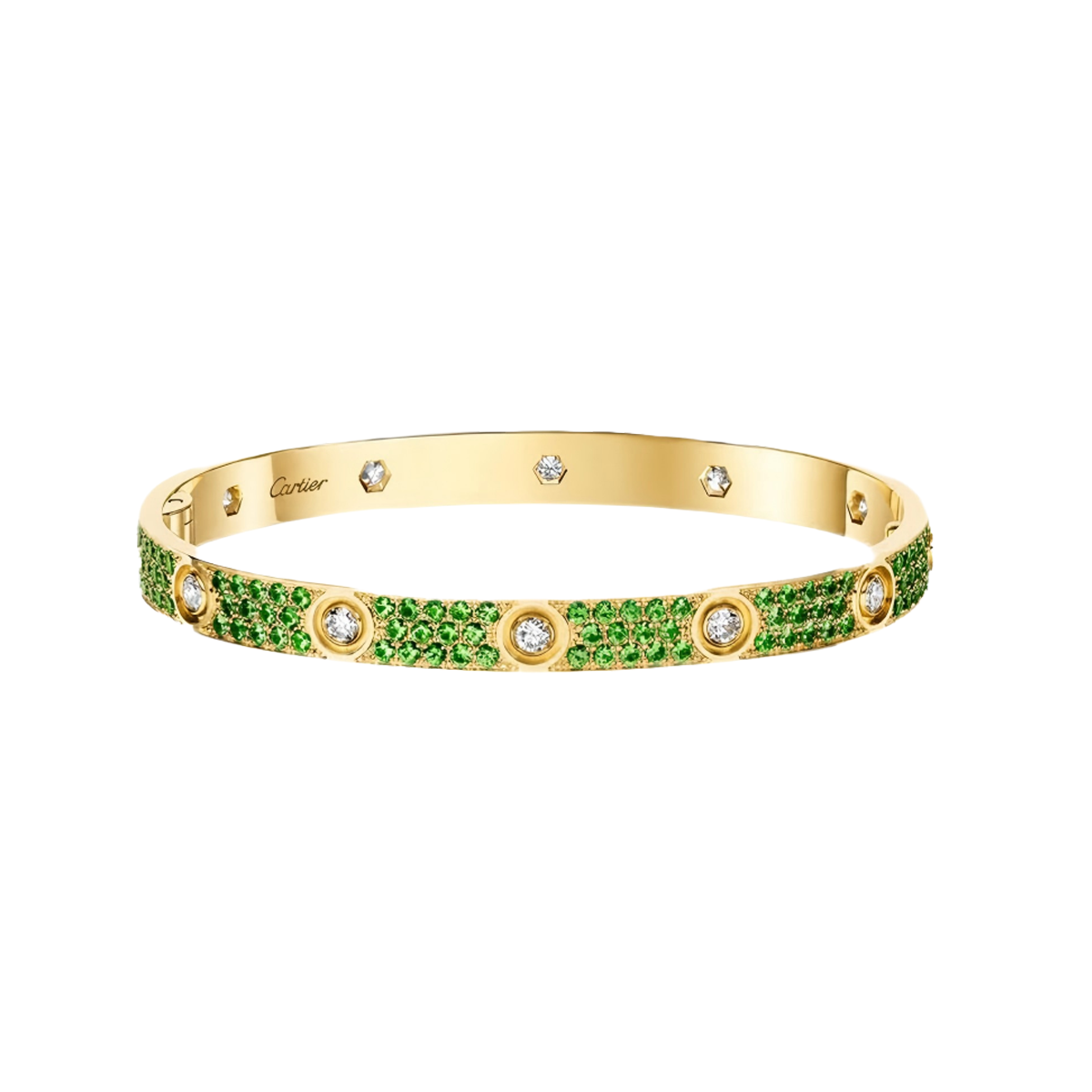 [Marin]2026 PAVE GEMSTONE LOVE BRACELET 6.1MM 10 DIAMONDS
