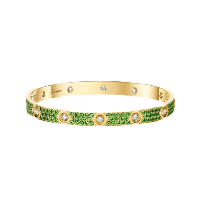 [Marin]2026 PAVE GEMSTONE LOVE BRACELET 6.1MM 10 DIAMONDS