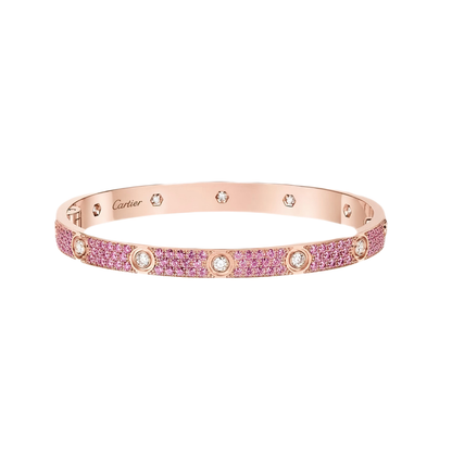 [Marin]2026 PAVE GEMSTONE LOVE BRACELET 6.1MM 10 DIAMONDS