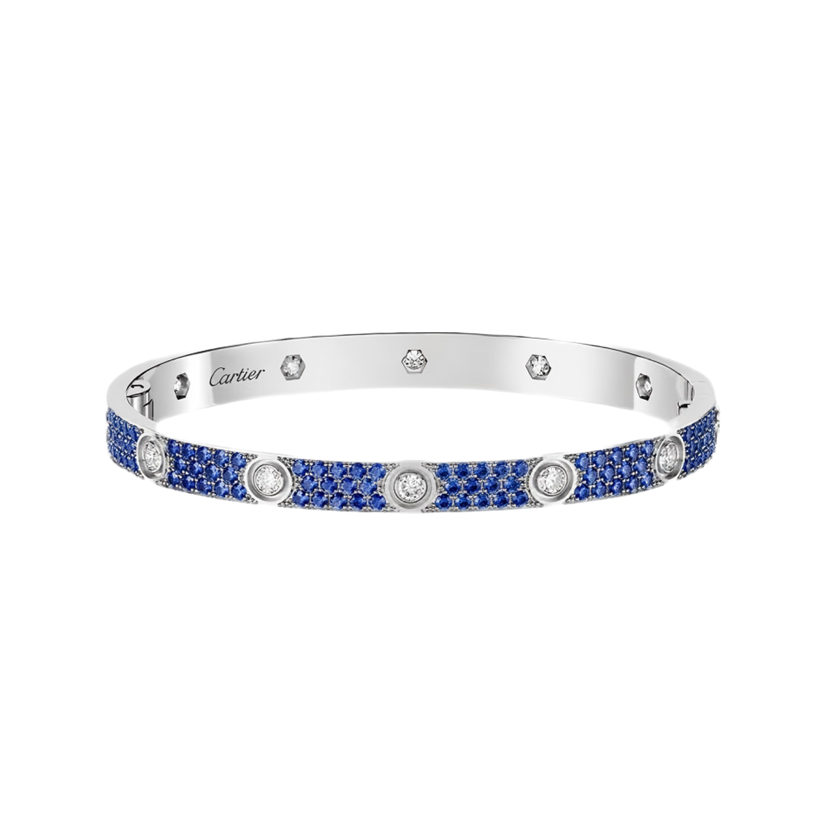 [Marin]2026 PAVE GEMSTONE LOVE BRACELET 6.1MM 10 DIAMONDS