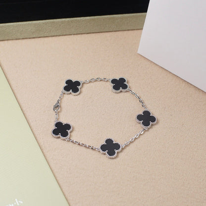 [Marin-Jewelry] クローバー5モチーフ オニキスブレスレットコレクション
