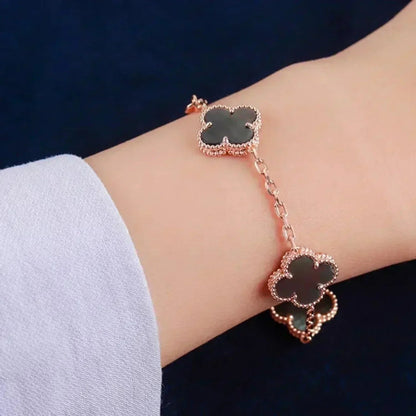 [Marin-Jewelry] CLOVER 5モチーフ グレーMOP ブレスレットコレクション