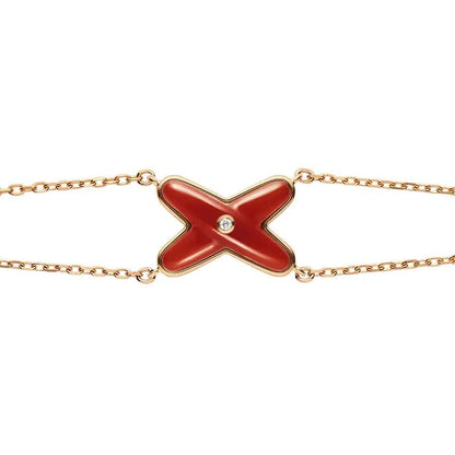 [Marin]JEUX BRACELET CARNELIAN PINK GOLD 1 DIAMOND