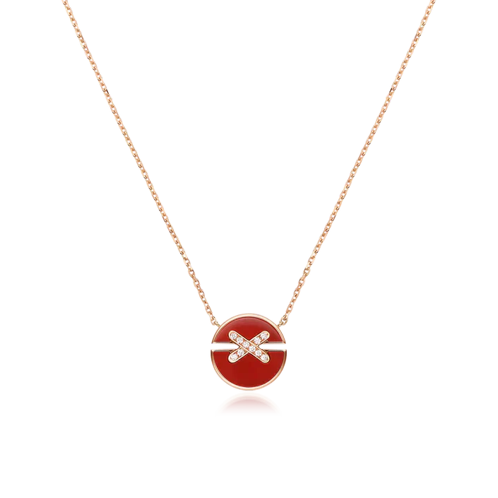 [Marin]JEUX DE ROSE GOLD DIAMOND NECKLACE