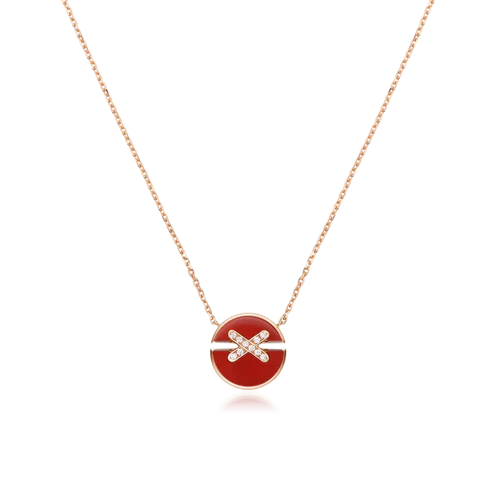 [Marin]JEUX DE ROSE GOLD DIAMOND NECKLACE