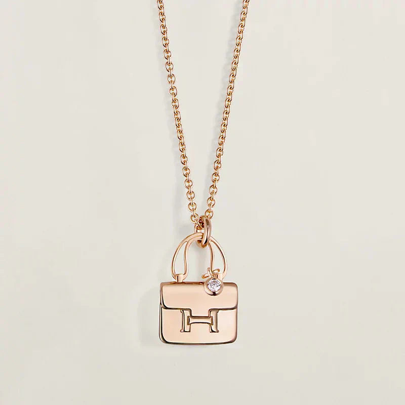 [Marin]AMULETTE PEDANT ROSE GOLD NECKLACE