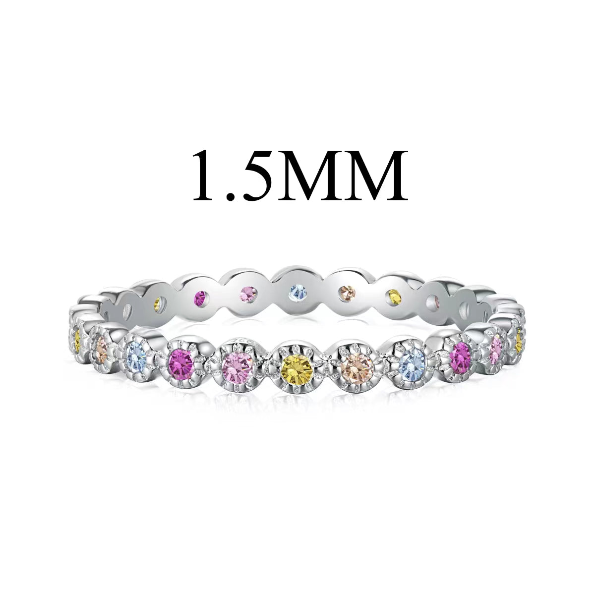 [Marin Jewelry]Radiant Sparkling Round Cut Daily Ring