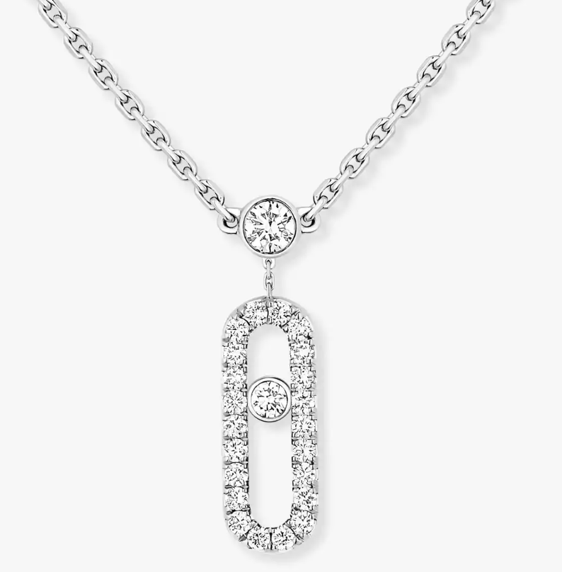 [Marin-Jewelry]MS Double-Circle Full-Diamond Necklace