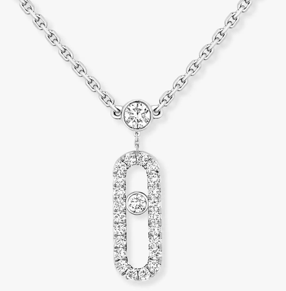 [Marin-Jewelry]MS Double-Circle Full-Diamond Necklace