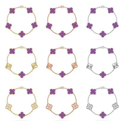 [Marin] CLOVER 5 MOTIF VIOLET BRACELET COLLECTION