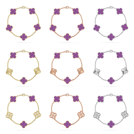 [Marin] CLOVER 5 MOTIF VIOLET BRACELET COLLECTION
