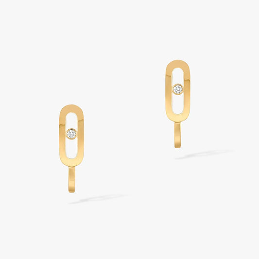 [Marin]CREOLES MOVE UNO MINI 1 DIAMOND EARRINGS