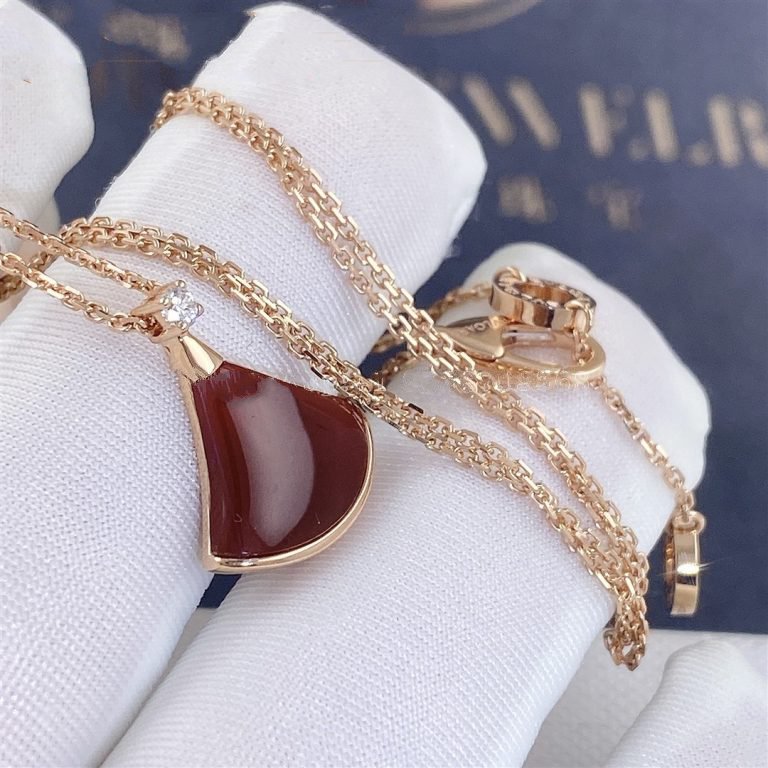 [Marin]DREAM NECKLACE CARNELIAN 1 DIAMOND