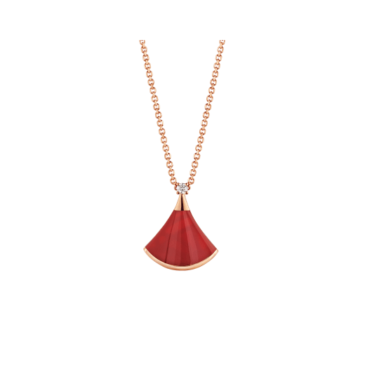 [Marin]DREAM NECKLACE CARNELIAN 1 DIAMOND