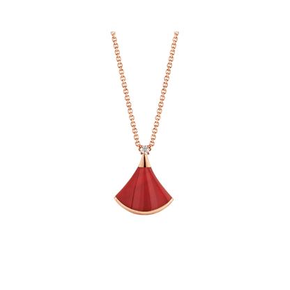 [Marin]DREAM NECKLACE CARNELIAN 1 DIAMOND
