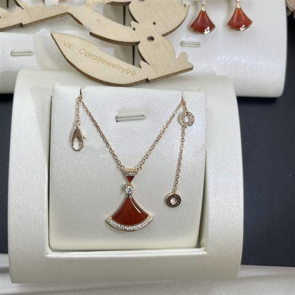 [Marin]DREAM NECKLACE CARNELIAN DIAMOND