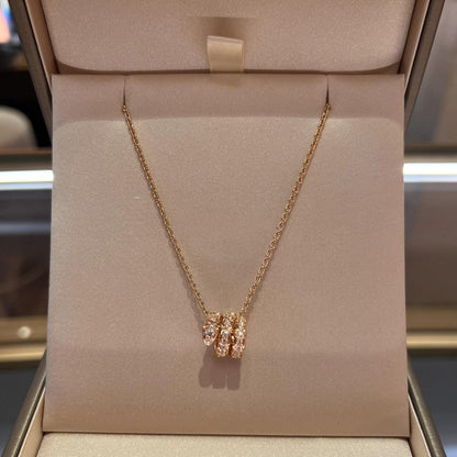 [Marin]SERPENTI PINK GOLD NECKLACE DOUBLE RING DIAMOND