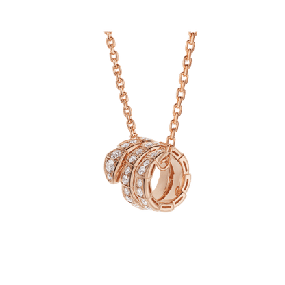 [Marin]SERPENTI PINK GOLD NECKLACE DOUBLE RING DIAMOND