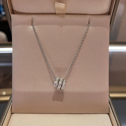 [Marin]SERPENTI  NECKLACE DOUBLE RING DIAMOND