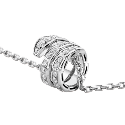 [Marin]SERPENTI  NECKLACE DOUBLE RING DIAMOND