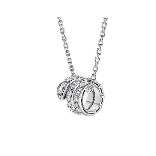 [Marin]SERPENTI  NECKLACE DOUBLE RING DIAMOND