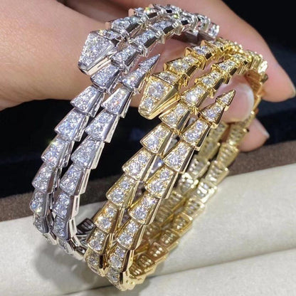 [Marin]SERPENTI BRACELET GOLD DIAMOND DOUBLE ROW