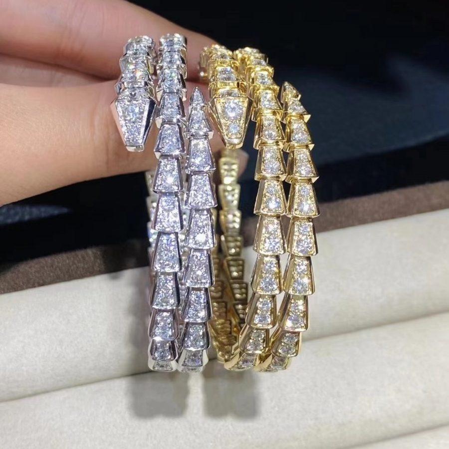 [Marin]SERPENTI BRACELET GOLD DIAMOND DOUBLE ROW