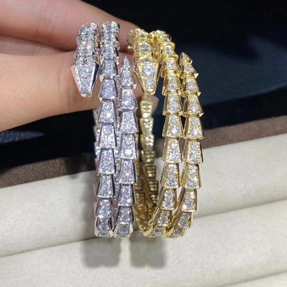 [Marin]SERPENTI BRACELET GOLD DIAMOND DOUBLE ROW
