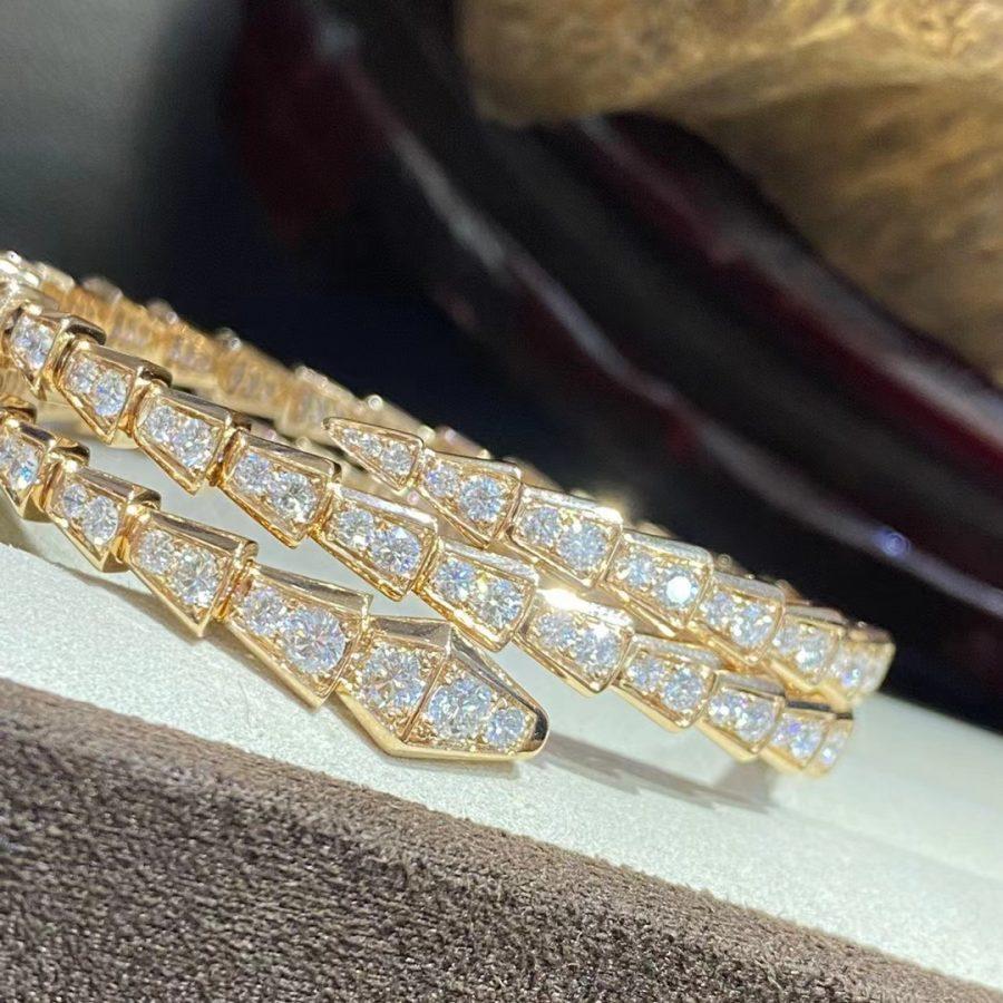 [Marin]SERPENTI BRACELET GOLD DIAMOND DOUBLE ROW