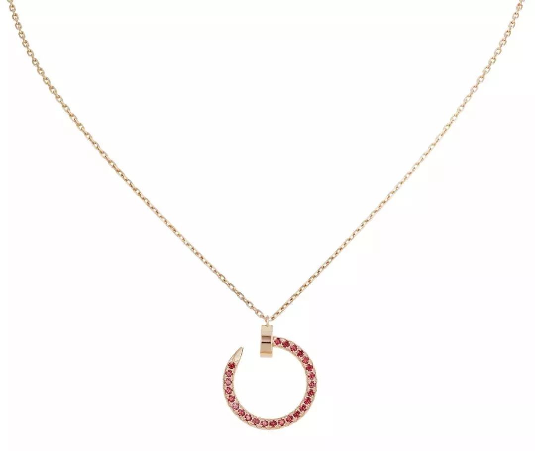 [Marin]JUSTE UN CLOU COLLIER OR DIAMANTS ROUGE
