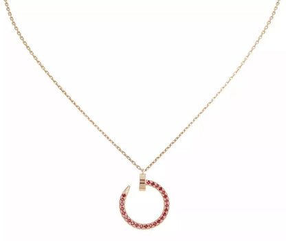 [Marin]JUSTE NECKLACE GOLD RED DIAMONDS