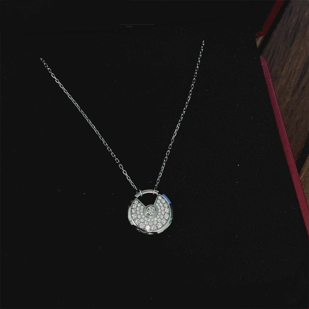[Marin]AMULETTE SILVER FULL DIAMOND NECKLACE