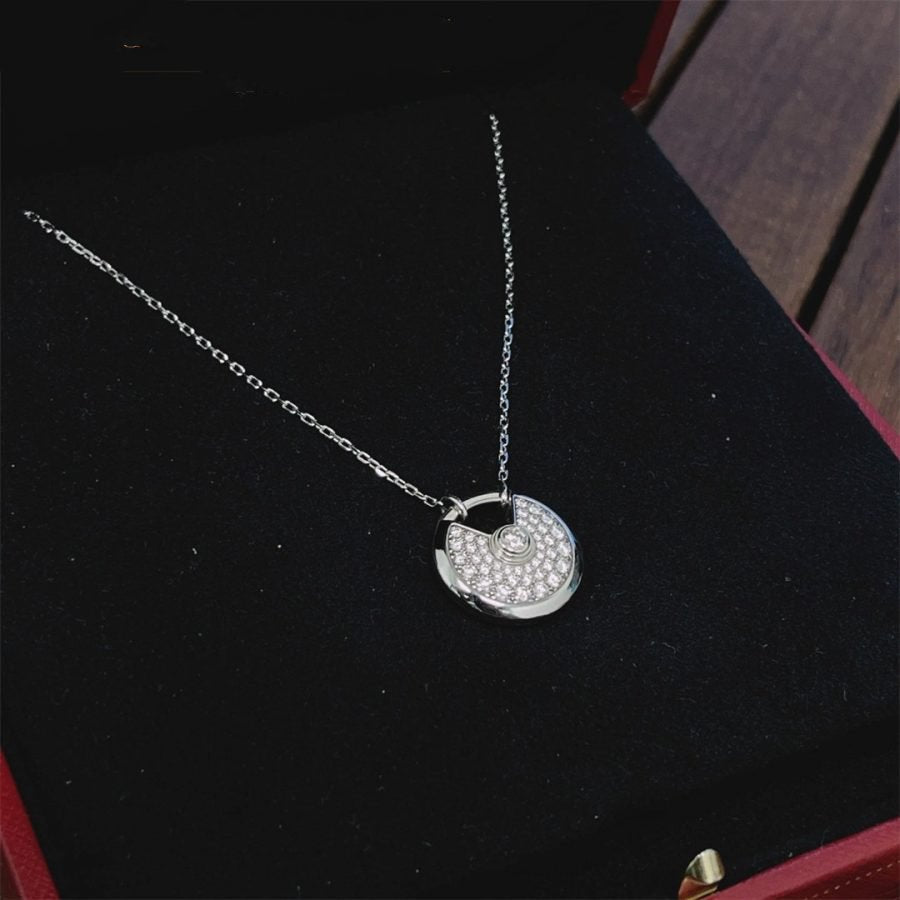 [Marin]AMULETTE SILVER FULL DIAMOND NECKLACE