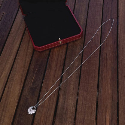 [Marin-Jewelry]AMULETTE SILVER FULL DIAMOND NECKLACE