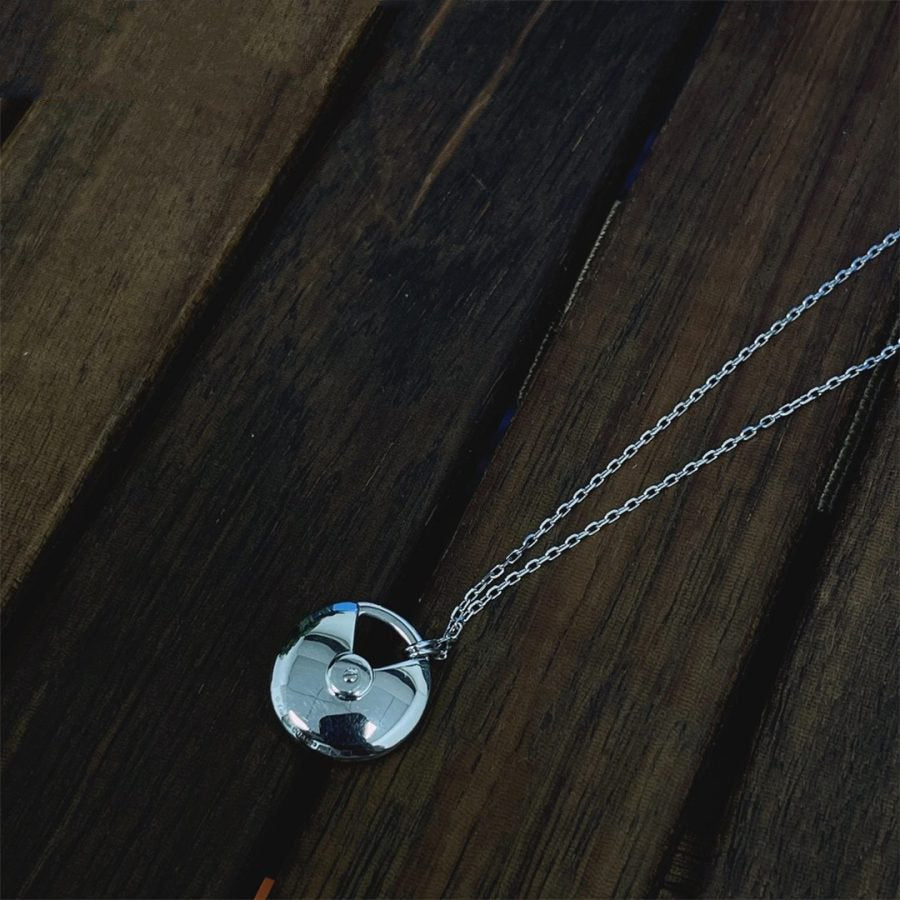 [Marin]AMULETTE SILVER FULL DIAMOND NECKLACE