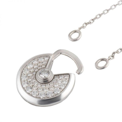 [Marin-Jewelry]AMULETTE SILVER FULL DIAMOND NECKLACE