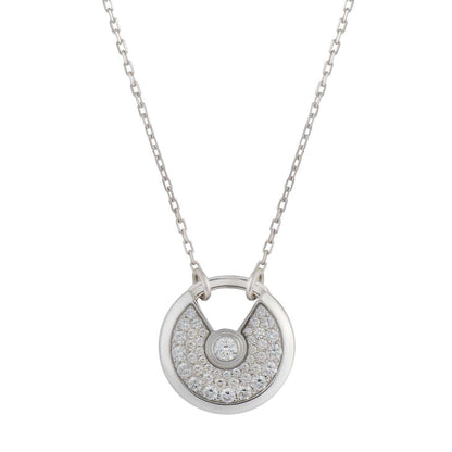 [Marin]AMULETTE SILVER FULL DIAMOND NECKLACE