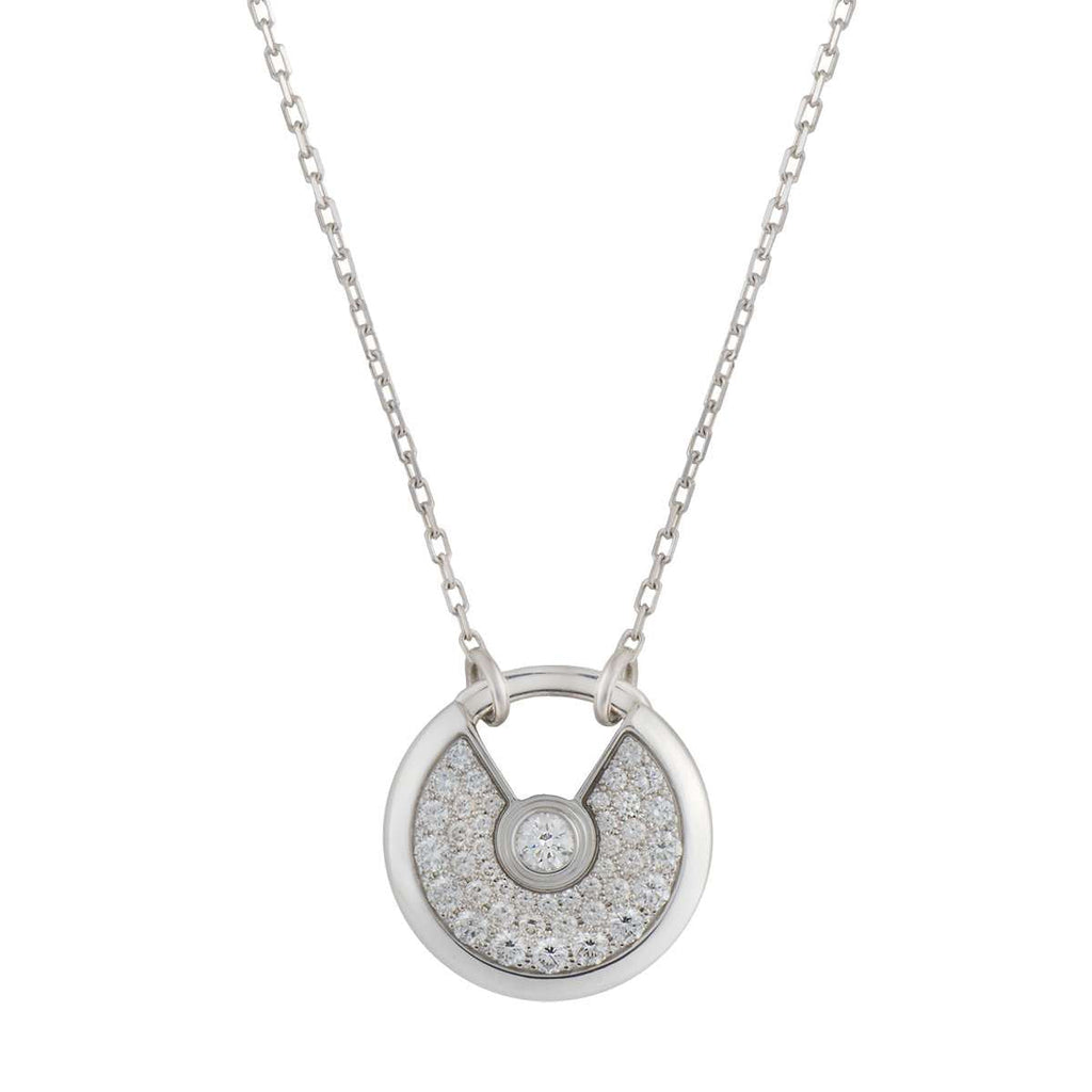 [Marin]AMULETTE SILVER FULL DIAMOND NECKLACE