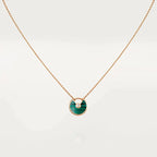 [Marin]AMULETTE ROSE GOLD MALACHITE NECKLACE